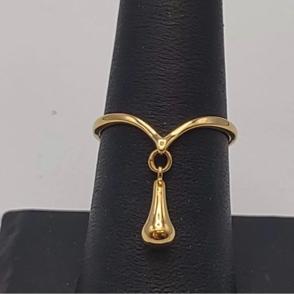 Vintage Avon Dangling Raindrop Ring - Picture 7 of 7